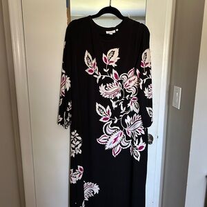 Elegant Black Floral Dress